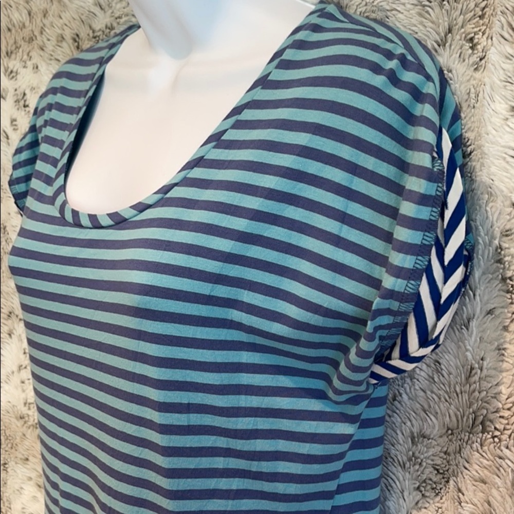 Matilda Jane Walkout Blue Striped Dress - Picture 4 of 9